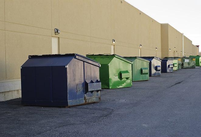 waste disposal bins at a construction zone in Beech Grove IN